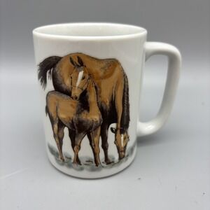 Otagiri Darren J Cook‎ Hand Painted Otagiri Japan Coffee Mug Mare & Foal
